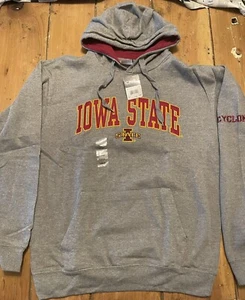 Men's Colosseum Charcoal Iowa State Cyclones Arch & Logo 3.0 Pullover Hoodie - Picture 1 of 4