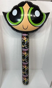 Vintage 2000 Powerpuff Girls Buttercup Inflatable Blow Up Hammer Rinco Rare - Picture 1 of 9