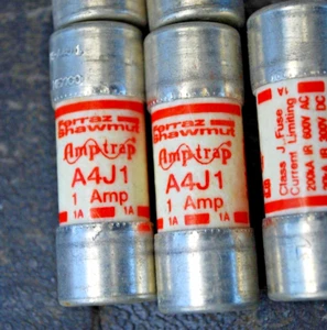 nine  (9)  Ferraz Shawmut A4J1  1Amp class J fuses - Picture 1 of 3