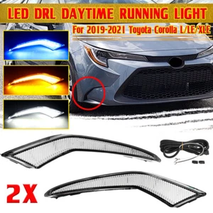 FOR Toyota Corolla L LE XLE 2020-2022 21 LED Bumper Fog Lights DRL Daytime Lamps - Picture 1 of 10