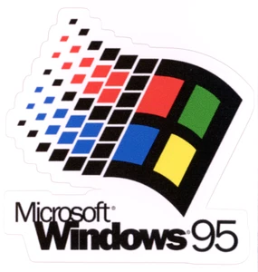 Microsoft Windows 95 Sticker (Reproduction) - Picture 1 of 2