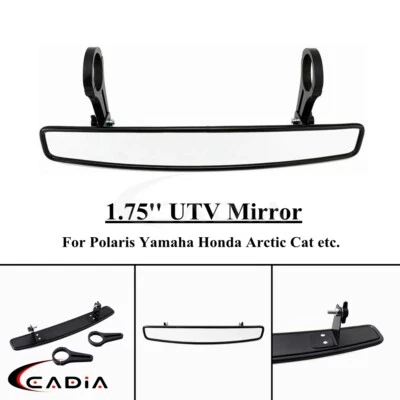 Kit de espejo retrovisor convexo ancho UTV ATV Racing con abrazadera de 1,75" apta para Polaris Foto 1 de 4