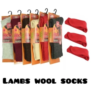 6 Pairs Merino Lambs Wool Socks Women Heavy Duty Winter Warm Thermal 2.4 Tog - Picture 1 of 5