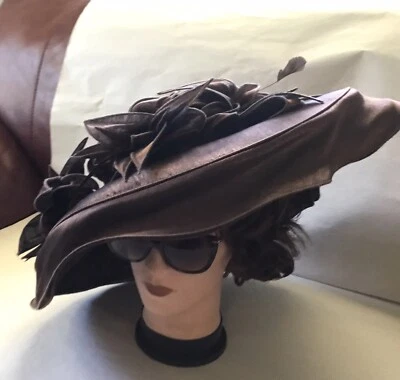 Sombrero Giovannio Florencia Nueva York~Iglesia/Derby~Floppy Transparente~Fantasía   Foto 1 de 4