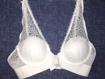 No Boundaries Ladies Lace High Apex Bra WHITE Style WM1704 size 34A - Image 1 of 4
