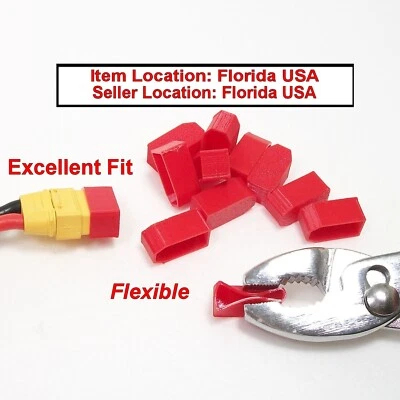 XT90 RC Battery Connector Cap Cover GREEN, RED, YELLOW,  Lots of 12 each - Image 1 of 2