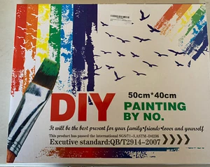 Nuevos kits de pintura por número con lienzo desenrollado enmarcado hágalo usted mismo pintura al óleo, 16 x 20 - Imagen 1 de 6