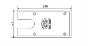PIASTRA DI COPERTURA PER CHIUDIPORTA 7100 MAB ASSA ABLOY AC. 530 - Picture 1 of 2