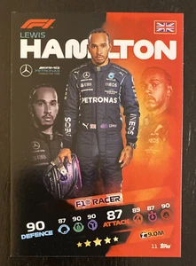 2021 Topps F1 Turbo Attax F1 Racer Lewis Hamilton #11 - Picture 1 of 2