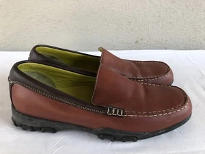 EUC Cole Haan Women's US 8.5 B Brown Leather Waterproof Slip on Loafer D18042 A - Picture 1 of 10
