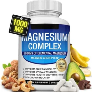 Magnesium Glycinate Complex 4 in 1 - 1000mg per serving 90pcs P1W3 - Picture 1 of 9