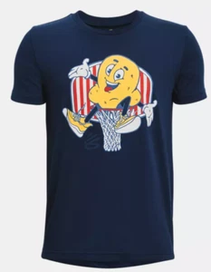 NUOVA Maglietta Under Armour Stephen Steph Curry Popcorn Dunk Basket Giovani Grande - Foto 1 di 3