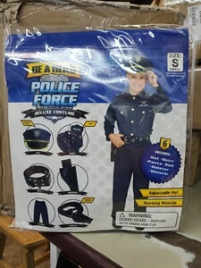 Kangaroo's Deluxe Costume Polizia Ragazzi per Bambini, Blu, Piccolo 4-6 Anni OSFM - Foto 1 di 4