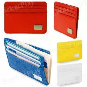 porta carte di credito slim tessere in eco pelle uomo donna patente bancomat AS - Foto 1 di 2