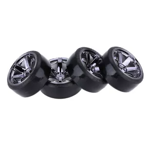 4PCS RC Drift Car Tires Hard Tyre for 1/10 RC Car Truck TRX HSP Tamiya HPI N9C9 - Picture 1 of 10