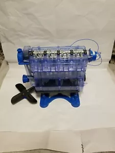 Vintage Smithsonian Motor Engine Model Blue for parts or to be fixed as is. - Picture 1 of 8