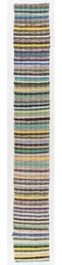 2.2x16 Ft Hand-woven Vintage Central Anatolian Runner Kilim, All Cotton - Picture 1 of 5
