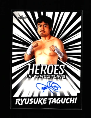 2023 LEAF HEROES OF WRESTLING #BA-RT1 RYUSUKE TAGUCHI AUTO WWE - Image 1 of 2