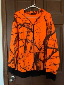 WFS Element Gear Orange Hunting Hoodie Jacket Men's Camouflage sz L - Picture 1 of 4