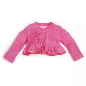 A - Gilet Cardigan Rose Blanc Losange Poetic Gallery Marese Mod Limpide T 18 M - Imagen 1 de 6