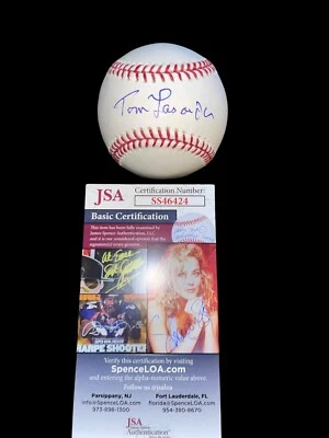 TOM LASORDA SIGNED BASEBALL LOS ANGELES DODGERS HALL OF FAME JSA MANAGER - Image 1 of 2