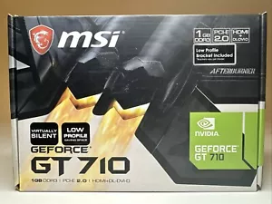 MSI Graphics Card Gaming GeForce GT 710 1GB DDR3 HDMI DL-DVI-D Nvidia - Picture 1 of 8