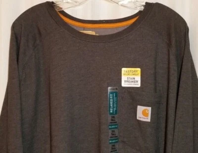 Carhartt Men's Pullover Fast Dry Wicks Sweat Stain Breaker Relaxed  Size 3XL T - Image 1 of 4