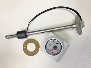 FUEL TANK GAUGE METER AND SENDER 14" STAINLESS WEMA KUS UPFR-WW-240-33 WHITE GAS - Picture 1 of 4