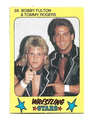 1986 Monty Gum Super Wrestling Stars #36 The Fantastics Bobby Fulton WWE AEW TNA - Image 1 of 2