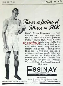 ESSINAY 'Pure Silk Thread' Underwear, Original 1938 Advert : 688-104 - Foto 1 di 1