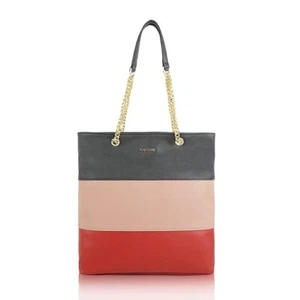 Women Synthetic Vegan Leather Chain Top Handle Strap Shoulder Shopping Bags - Picture 1 of 6