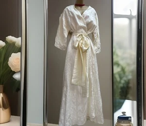 Marta FerriDesigner Tie Front Wrap Maxi Gown Linen/ Silk Size M/L RRP £2,820 - Picture 1 of 21