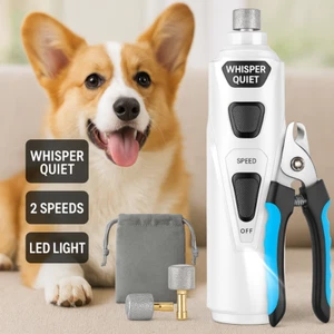 🐾 Dog Nail Grinder LED Quiet 2 Speed Rechargeable Clipper File Cat for Pets 🐶 - Picture 1 of 8