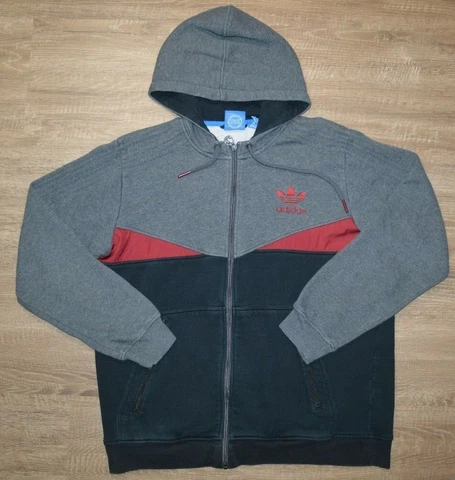 Colorado Rapids Adidas Hoodie Mens Large MLS Soccer Gray Black Long Sleeve Cover