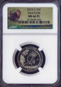 2015-D Kisatchie Quarter 25C NGC MS66 PL Quality - Picture 1 of 2