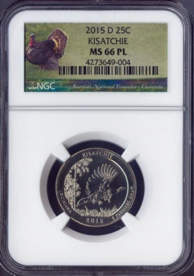 2015-D Kisatchie Quarter 25C NGC MS66 PL Quality - Image 1 of 2