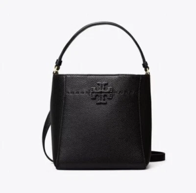 Bolso pequeño de cuero para mujer Tory Burch McGraw negro Foto 1 de 4