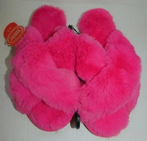 Girls Slippers Hot Pink SOFT w/ Outdoor Soles 4 5 - Picture 1 of 6