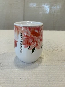 Corkcicle Ashley Woodson Bailey AWB 12oz Pink Peony Floral Tumbler W/Lid - Picture 1 of 12