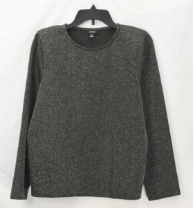 Alfani Women's Petite Size PL Shine Top Long Sleeve Shinny Deep Black NWT - Picture 1 of 7