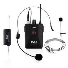 Pyle PDWMU112 UHF Wireless Microphone System Kit - LED Digital Display Screens