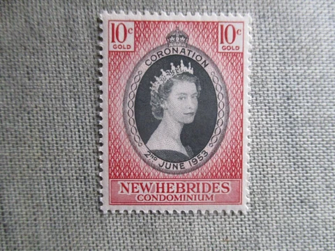 New Hebrides, Scott#77, MH Cover