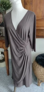 Vestido de mujer súper suave con aspecto envolvente  UTA RAASCH  marrón talla 42 - Imagen 1 de 5