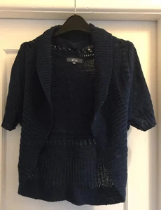 Ladies Navy Bolero Cardigan, Size 10 - Picture 1 of 3