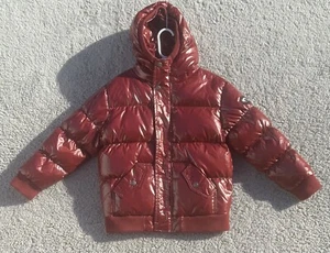 Appaman Puffy Coat Down Puffer Jacket Hooded Glitter Sparkle Royalre Red- SZ 6 - Picture 1 of 10