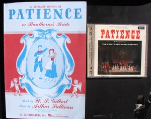PATIENCE (Gilbert & Sullivan) CD and Piano/Vocal Score - Picture 1 of 1