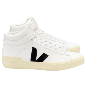 Sneakers Veja Minotaur in pelle extra bianco nero burro taglia 5 - Foto 1 di 10