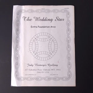  The WEDDING STAR Extra ARCS Foundation Papers Quilting Pattern- Judy Niemeyer - Picture 1 of 10
