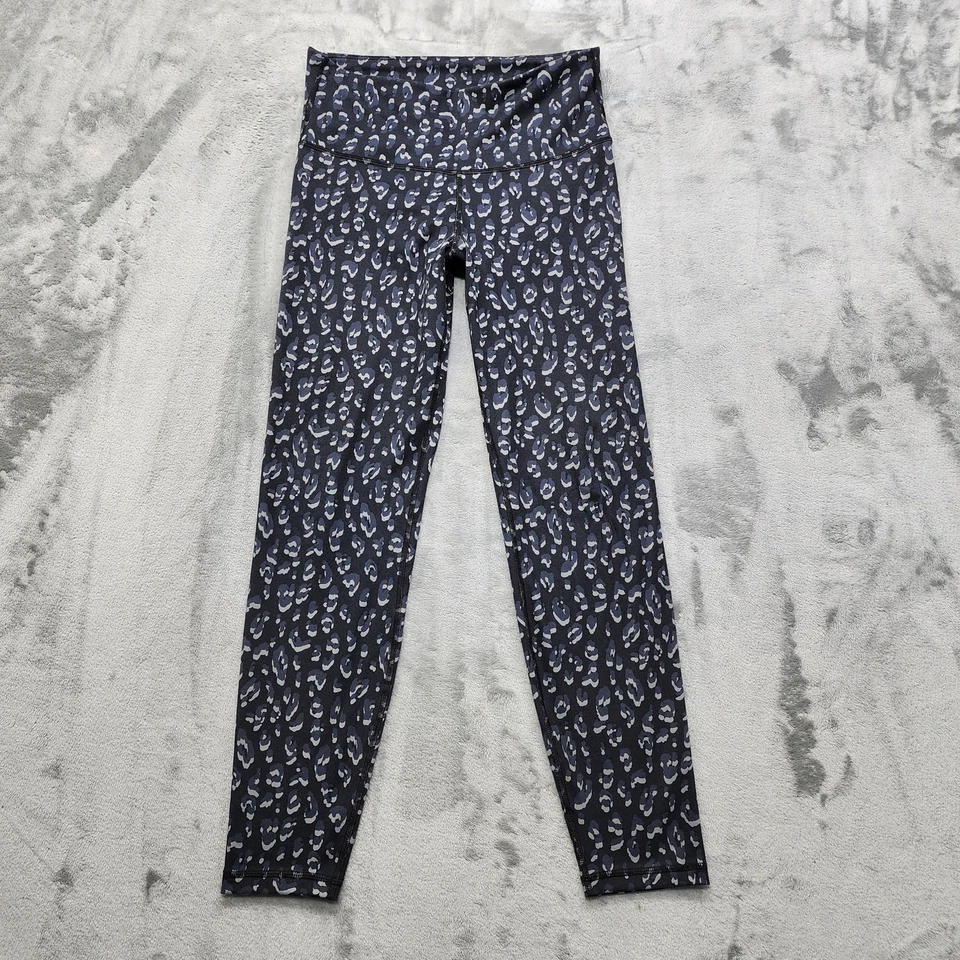 Old Navy Leggings Womens M Black Gray Animal Print High Rise Elevate Workout Gym - Image 1 of 4