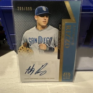 Anthony Rizzo RC Auto 2011 Topps Tier One  Rookie Card On The Rise  #178/999 SP - Picture 1 of 11